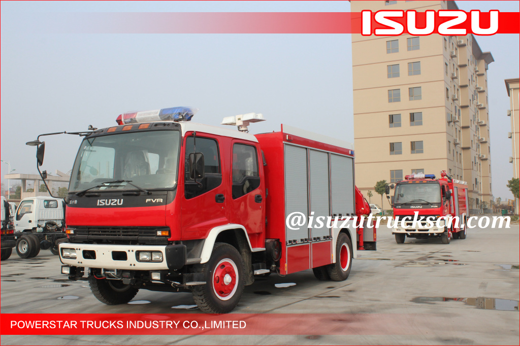 2015 Isuzu Lighting Emergency Rescue Vehicle Fire Truck na may Truck Crane para sa LAOS