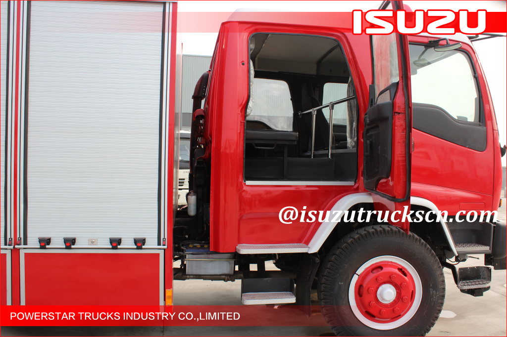 2015 Isuzu Lighting Emergency Rescue Vehicle Fire Truck na may Truck Crane para sa LAOS