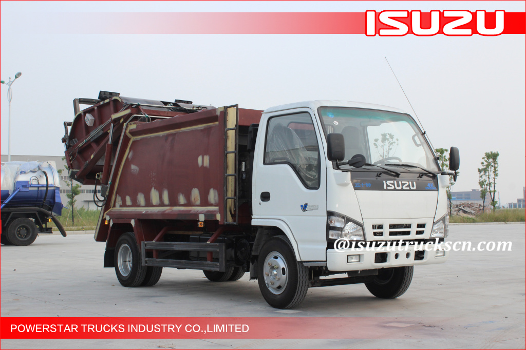 3tons ISUZU Rubbish Compressed Truck with 4KH1 engine