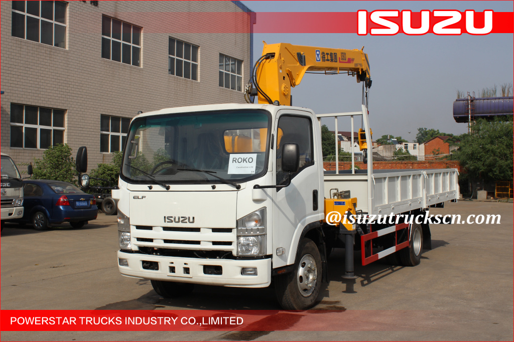 Isuzu 5 Ton Truck Mounted Telescopic Boom Crane