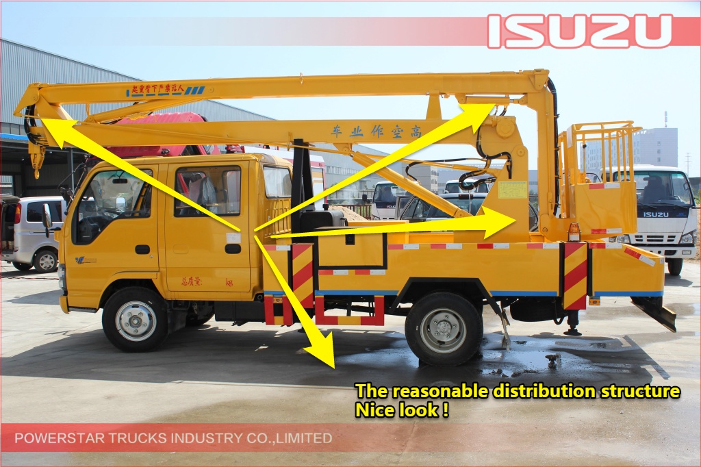 14m ISUZU Aerial work platform truck para sa engineering project