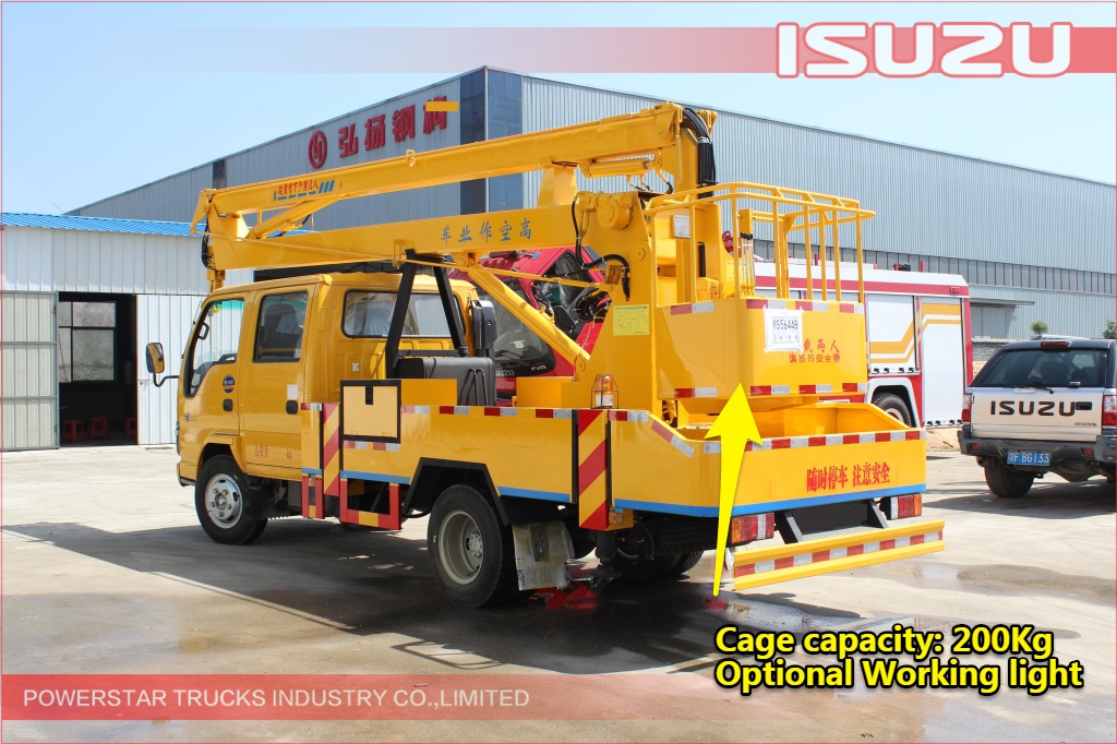 14m ISUZU Aerial work platform truck para sa engineering project