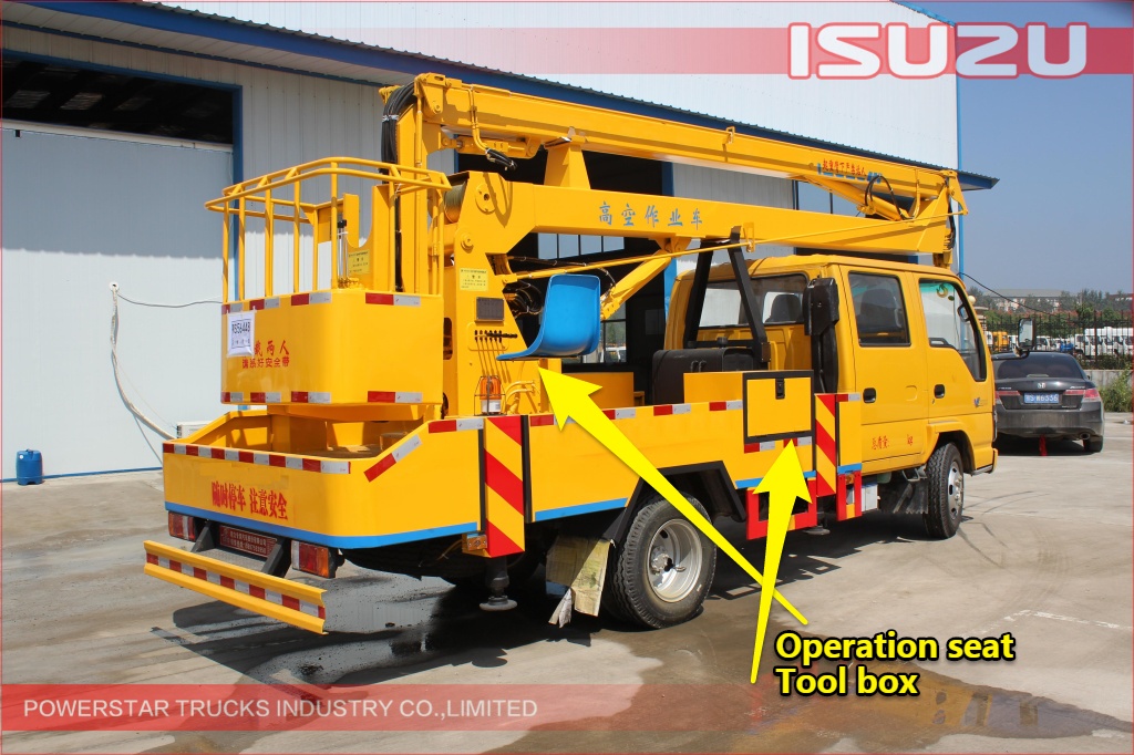 14m ISUZU Aerial work platform truck para sa engineering project