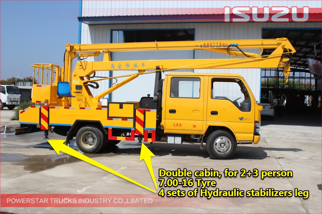 14m ISUZU Aerial work platform truck para sa engineering project