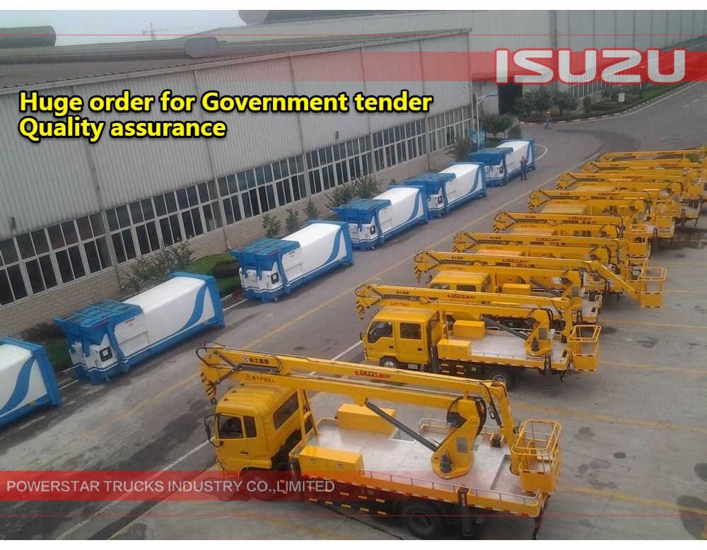 14m ISUZU Aerial work platform truck para sa engineering project