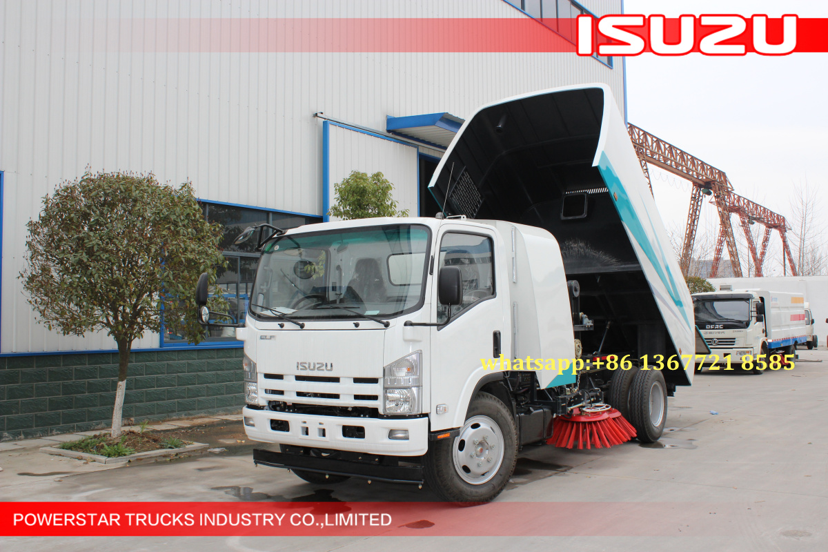 Myanmar 8cbm ISUZU NPR ELF Road Sweeper trucks sweeper master