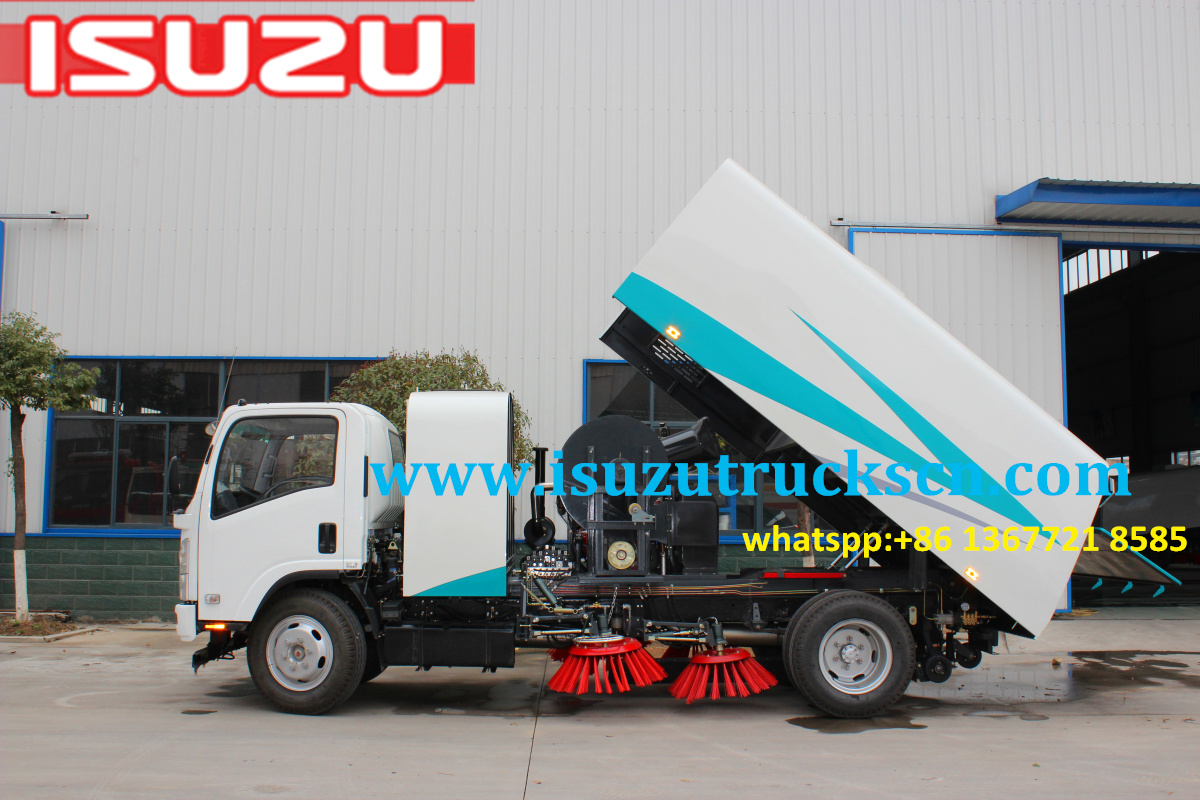 Myanmar 8cbm ISUZU NPR ELF Road Sweeper trucks sweeper master