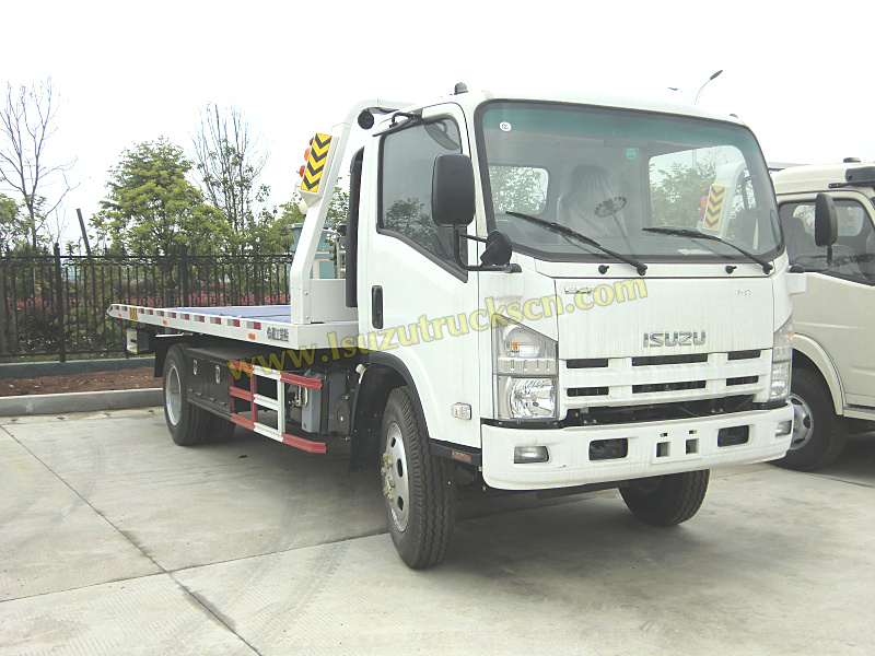 Ang mga kliyente ng Equatorial Guinea ay nag-order ng 4 na yunit ng Isuzu 5ton Flatbed road wrecker truck