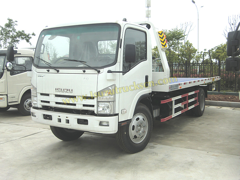 Ang mga kliyente ng Equatorial Guinea ay nag-order ng 4 na yunit ng Isuzu 5ton Flatbed road wrecker truck