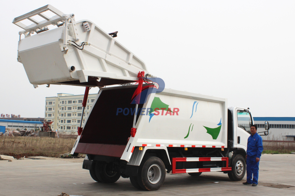 Overview of Isuzu NPR Refuse compactor truck