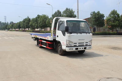 Mga larawan ng Japan ISUZU flat wrecker towing truck