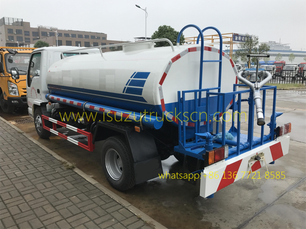 mobile water bowser truck Isuzu detail pictures