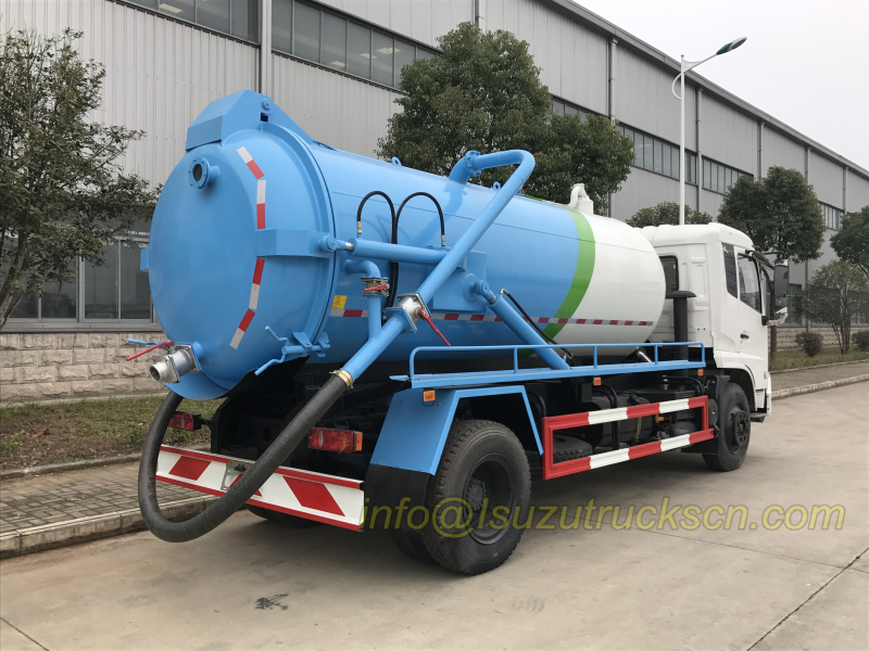 RHD Sewage Vacuum Truck China Dongfeng sewer cleaning trucks