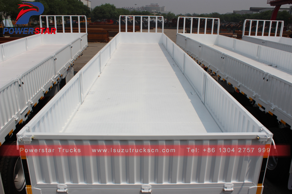 detail pictures for drop side semi trailer bulk cargo transport semi trailer 3 axle 45T payload