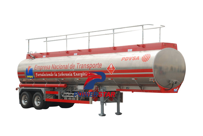 China pinakamahusay na presyo 50m3 aluminyo haluang metal tangke ng gasolina semi trailer tagagawa supplier