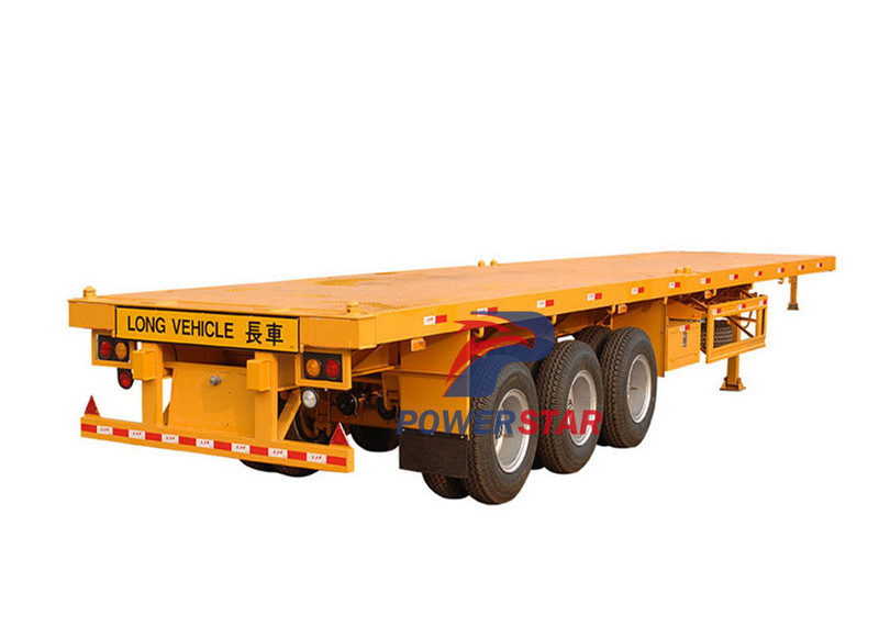 china mababang presyo 12.5m Length 40FT Tri-axle Flatbed Trailer manufacturer