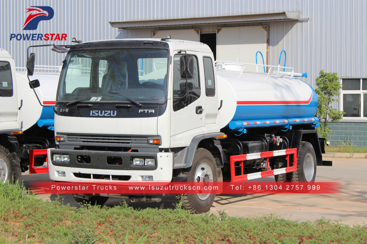 Pilipinas 12cbm FTR FVR water sray truck Isuzu water transport tanker lorry na ibinebenta