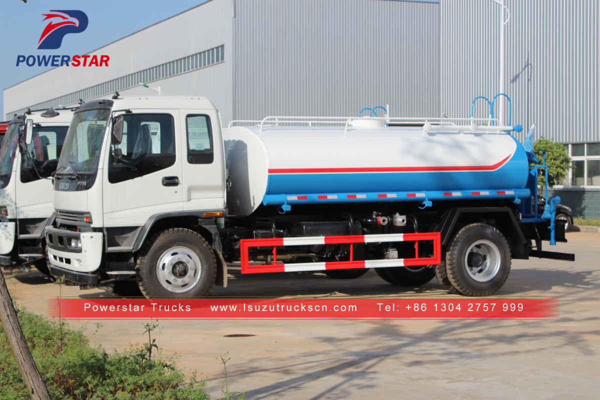 Pilipinas 12cbm FTR FVR water sray truck Isuzu water transport tanker lorry na ibinebenta