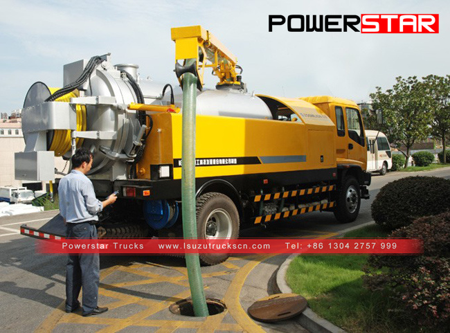 Pilipinas Isuzu FVR FTR High Pressure Cleaning Truck na ibinebenta