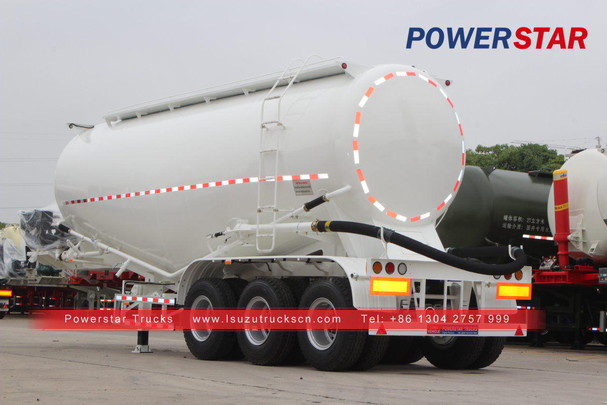 Philippines 40ton 60tons dry silo bulk cement bulker tank trailer para sa pagbebenta