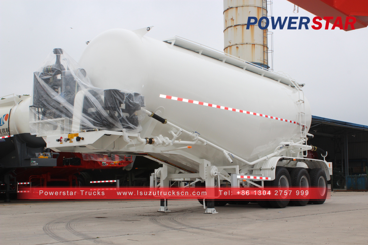 Philippines 40ton 60tons dry silo bulk cement bulker tank trailer para sa pagbebenta