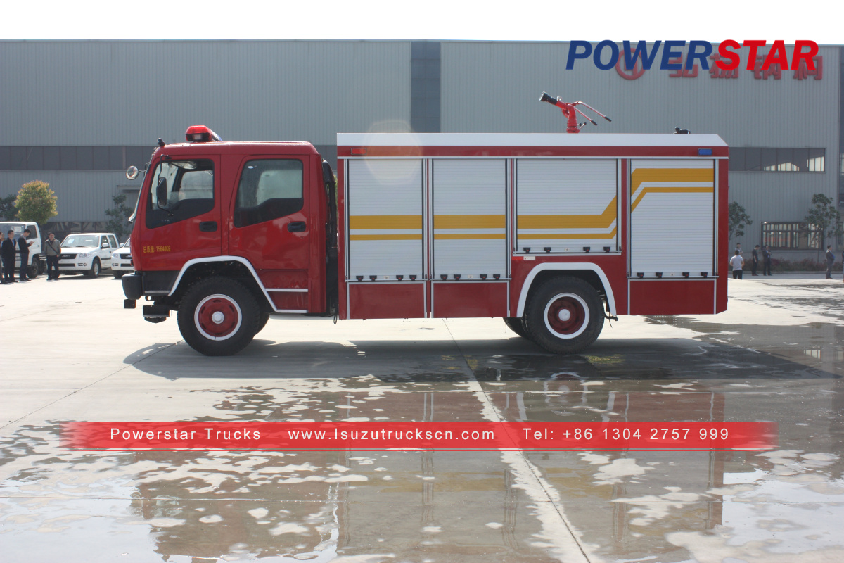 Uganda market Emergency Response Fire Vehicles Isuzu for sale