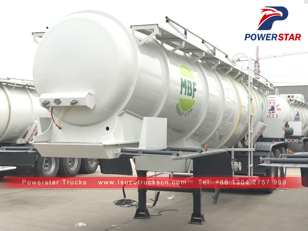 Customer ng Zambia MBF group ltd Sulfuric Acid Tanker Trailer V hugis 25000L para ibenta