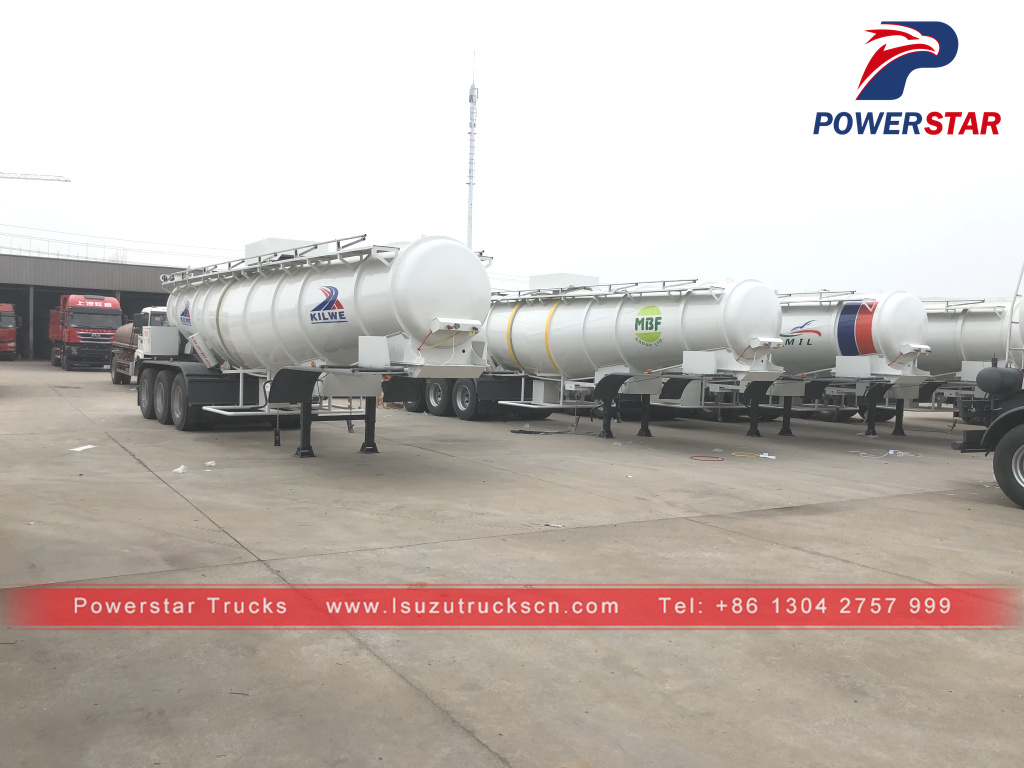 Customer ng Zambia MBF group ltd Sulfuric Acid Tanker Trailer V hugis 25000L para ibenta