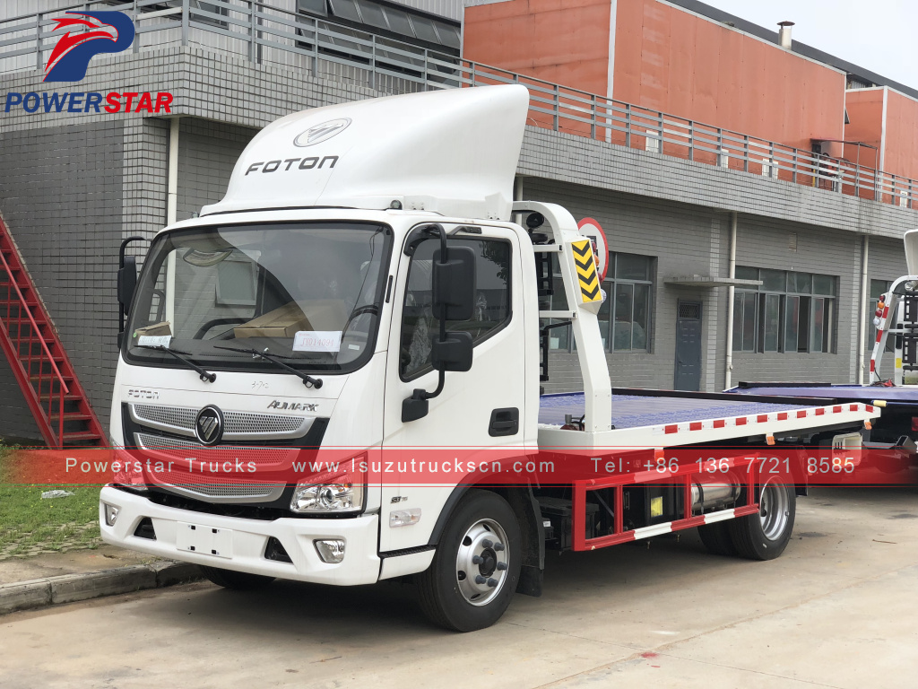 peru FOTON AUMARK 5tons flat bed wrecker tow truck na ibinebenta