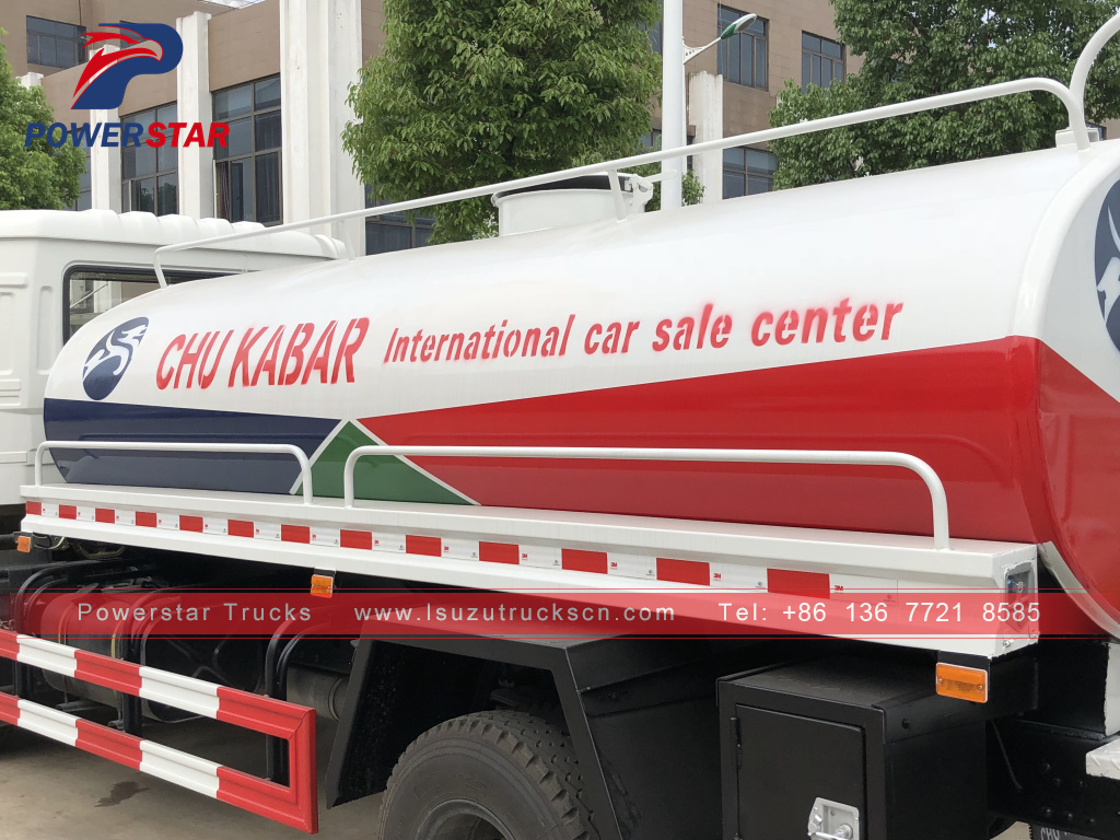 Myanmar chu kabar dongfeng water spray drinking water tank truck for sale