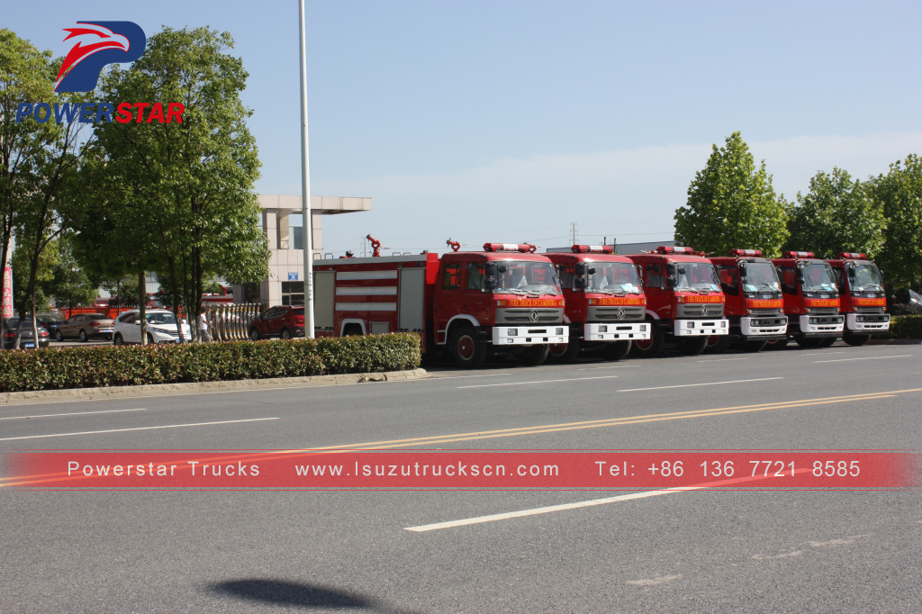 Cambodia FTR FVR Emergency Response Fire Vehicles Isuzu Water foam Mga trak na panlaban sa sunog para sa pagbebenta