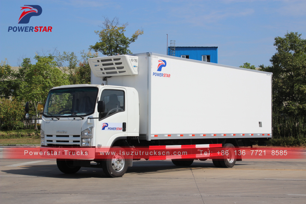 French Polynesia Isuzu food truck refrigerator freezer refrigerator van trak para sa karne at isda para sa pagbebenta