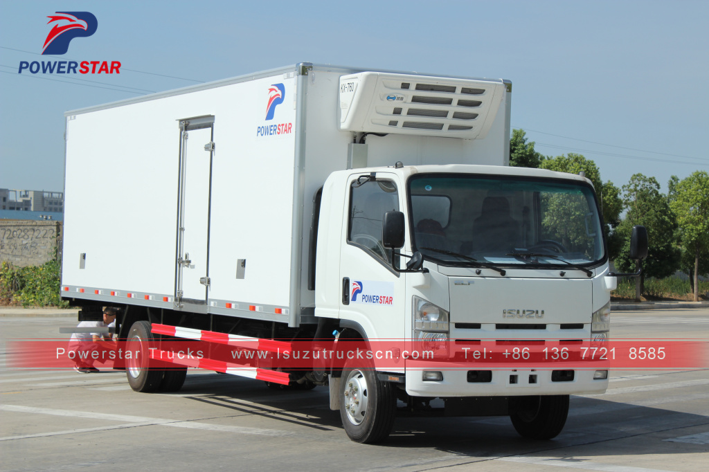 French Polynesia Isuzu food truck refrigerator freezer refrigerator van trak para sa karne at isda para sa pagbebenta