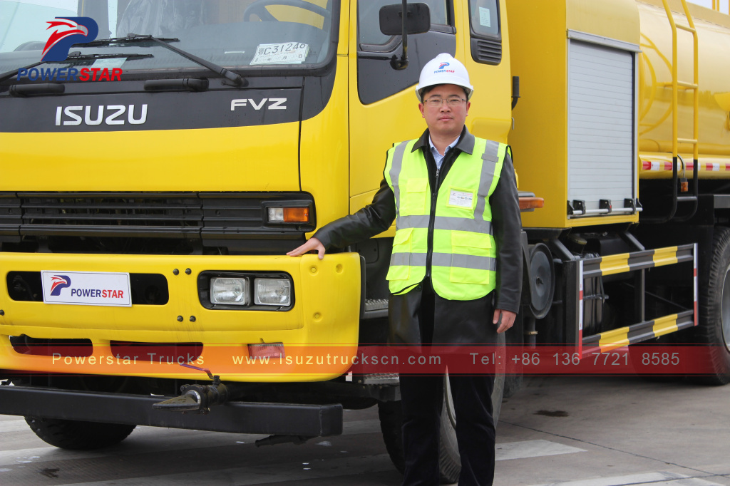 ISUZU FVZ road sprinkler water tank fire truck 14000L water bowser truck para sa pagbebenta