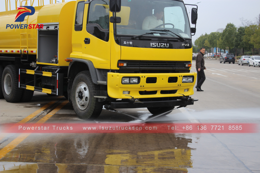 ISUZU FVZ road sprinkler water tank fire truck 14000L water bowser truck para sa pagbebenta