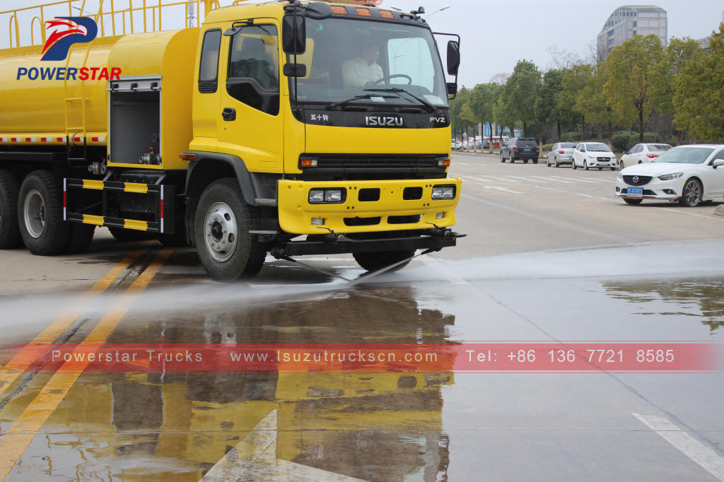 ISUZU FVZ road sprinkler water tank fire truck 14000L water bowser truck para sa pagbebenta