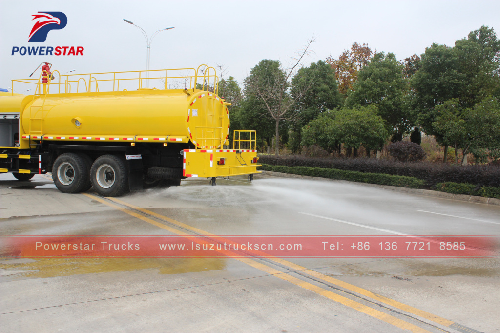 ISUZU FVZ road sprinkler water tank fire truck 14000L water bowser truck para sa pagbebenta