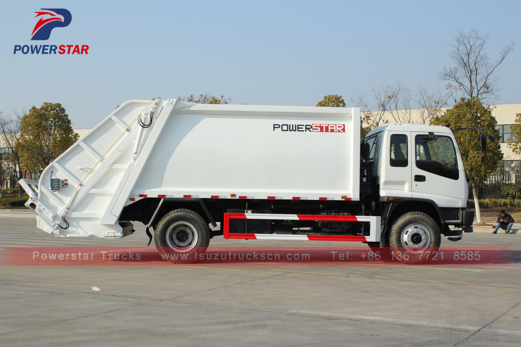 Powerstar ISUZU FVR Isuzu Garbage Vehicle Waste management Garbage Compactor Truck for philippines 