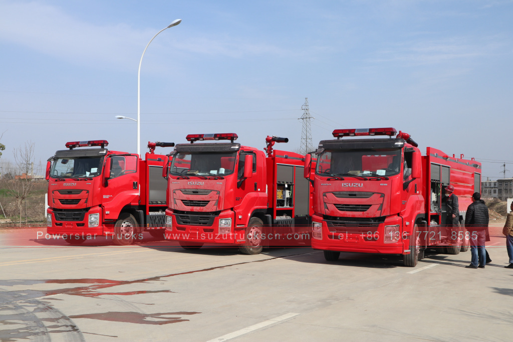 Afghanistan ISUZU GIGA Dry powder water at foam fire fighting truck