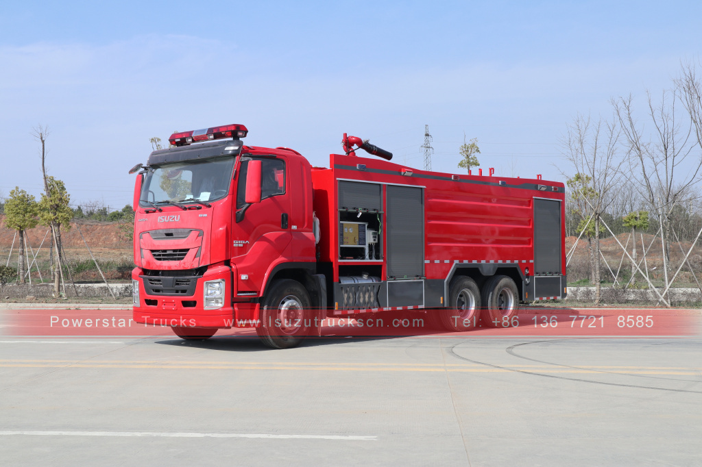 Afghanistan ISUZU GIGA Dry powder water at foam fire fighting truck