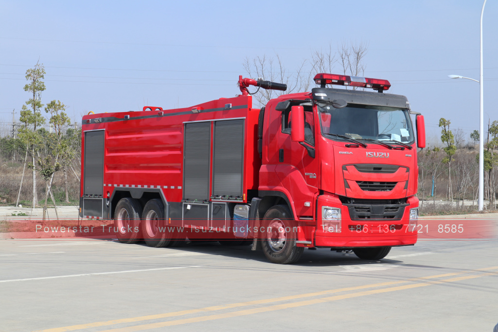 Afghanistan ISUZU GIGA Dry powder water at foam fire fighting truck