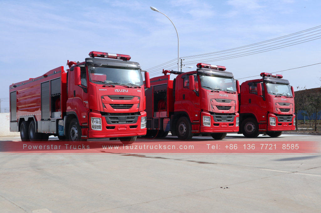 Afghanistan ISUZU GIGA Dry powder water at foam fire fighting truck