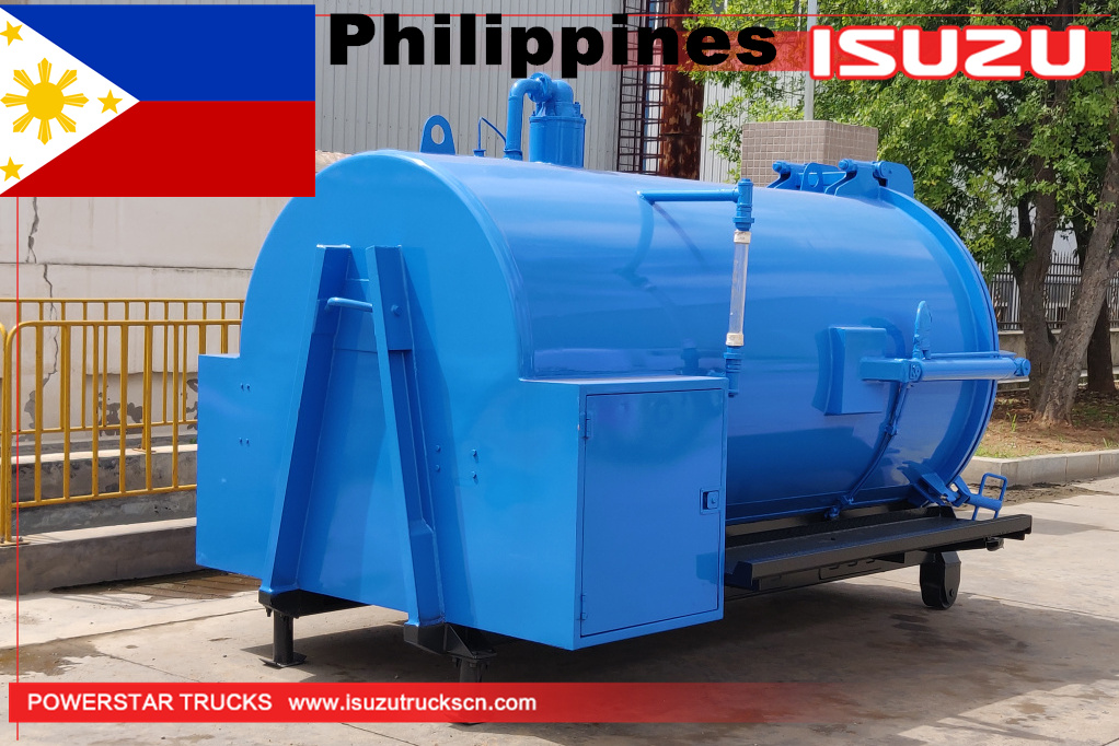 philippines Isuzu Vacuum Sewage suction truck up structure for sale