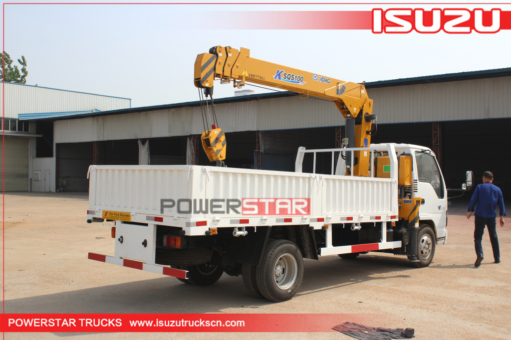 Isuzu 4tons boom truck crane cargo vehicle