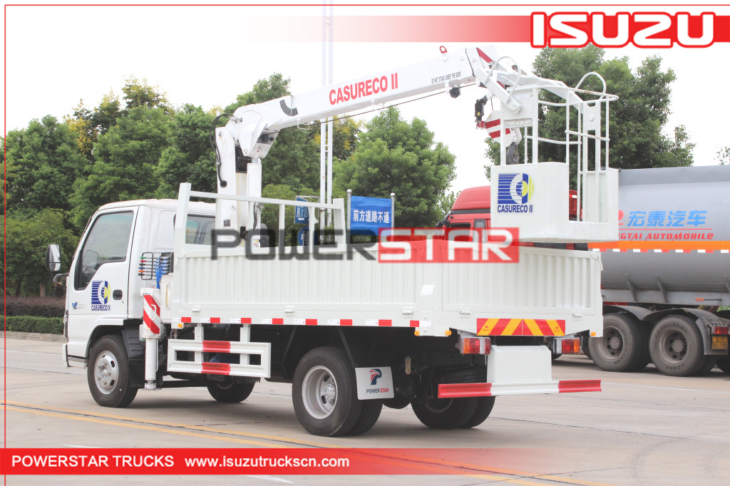 philippines ISUZU Construction mga teleskopikong boom crane truck na ibinebenta