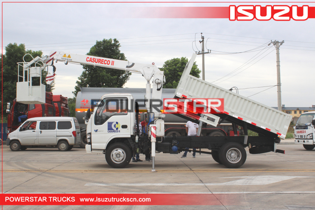 philippines ISUZU Construction mga teleskopikong boom crane truck na ibinebenta