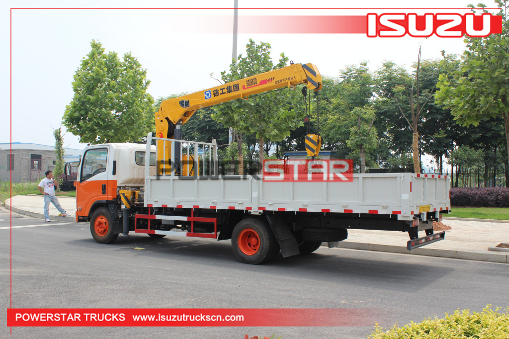 5ton Rwanda Isuzu Mobile Commercial Telescopic Boom Truck Mounted Crane