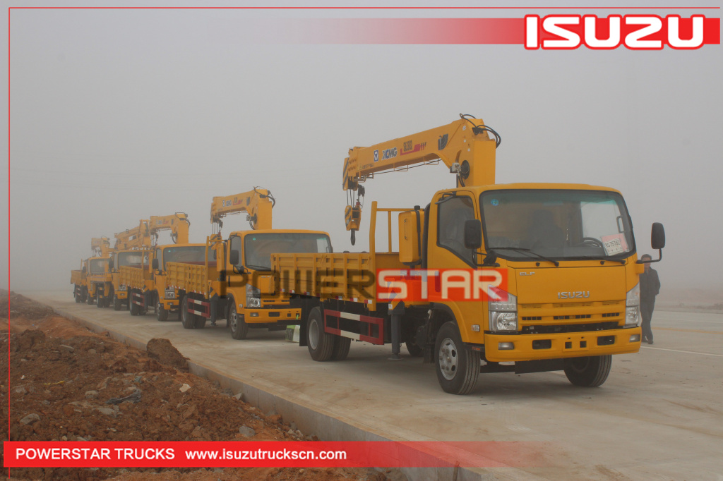 Custom Isuzu ELF 700P telescopic boom truck crane