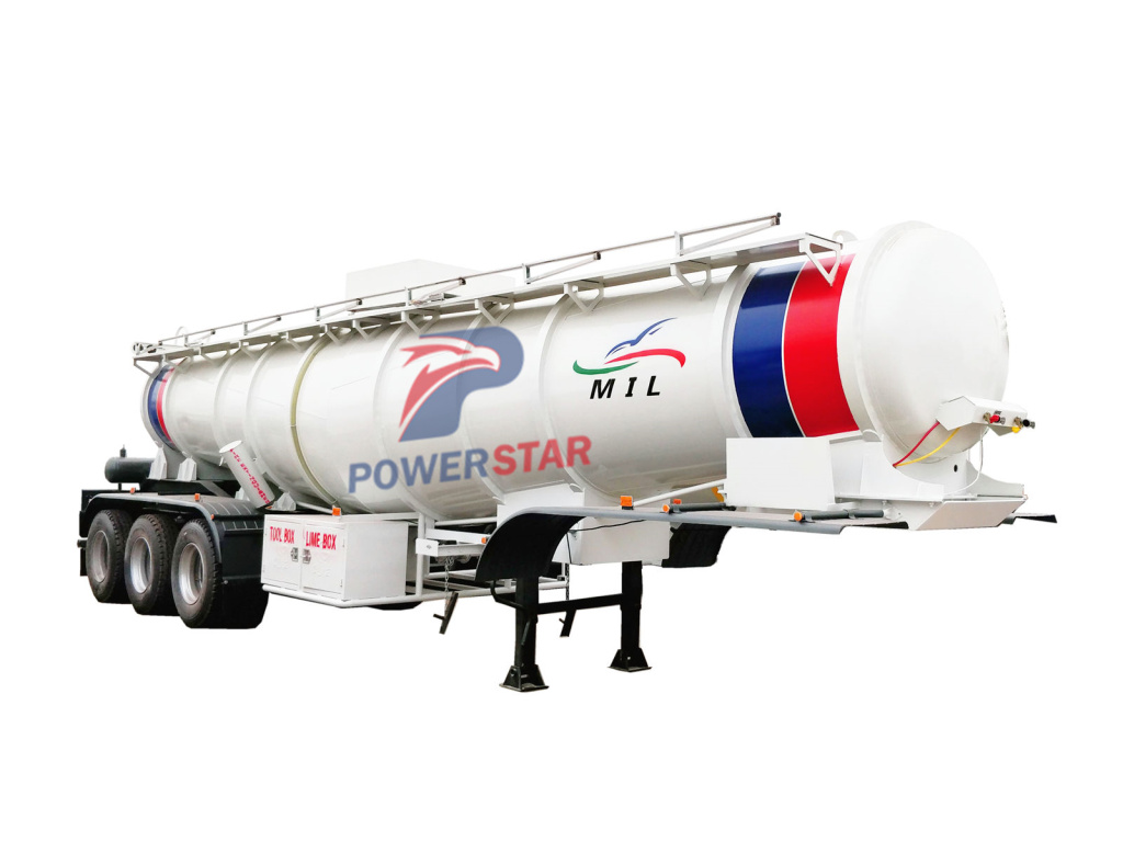 Ang Zambia 3 Axle Sulfuric Acid tanker na Semi Trailer ay ibinebenta