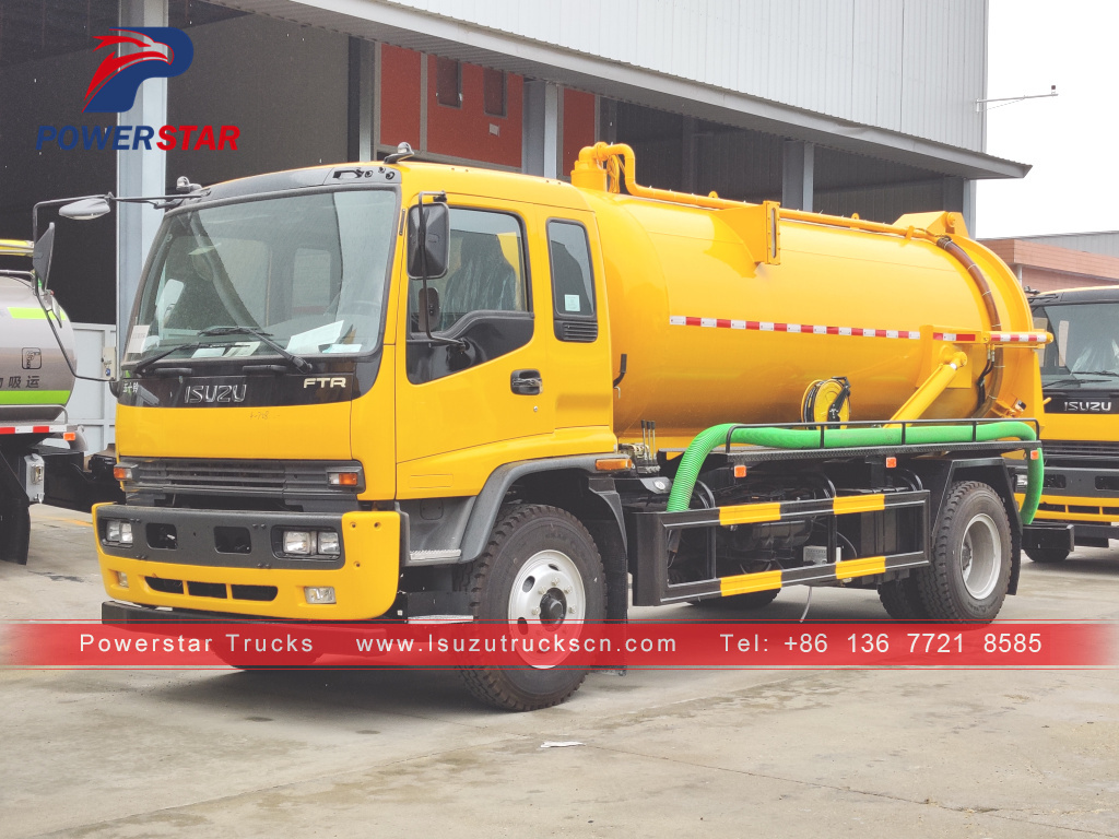 12,000L ISUZU FTR vacuum sewage suction tanker trucks